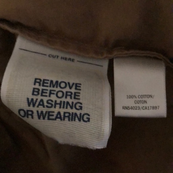 Old Navy Tan Hooded Long Button Down Utility Jacket - Picture 10 of 10